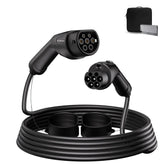 Cable de extensión de carga EV tipo 2 Coolladen para 3,5 kW, 7 kW, 11 kW y 22 kW, cable de 7 m con bolsa