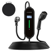 Cargador portátil para EV Coolladen de 3.6kW | Tipo 2 a enchufe Schuko | Corriente ajustable de 16A | Carga diferida de 1-12H | Cable de 5m/10m