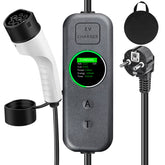 Coolladen 3.5kW Cargador Portátil para VE | 16A Schuko a Tipo 2 Wallbox Móvil | Corriente Ajustable | Carga Temporizada de Precisión 1-12H y Retardo