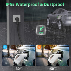 Cargador portátil para VE Tipo 2, cable de carga de 3.5kW 16A, enchufe CEE, control inteligente por APP, corriente ajustable, impermeable, cable de 3m/5m/10m – Compatible con todos los modelos VE Y / 3 / S/X, ID.4, ID.5, i4