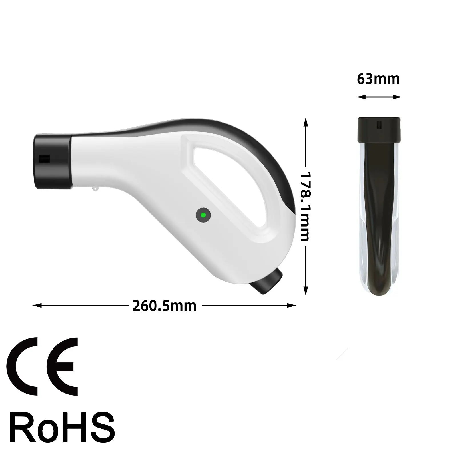 Portable EV Charger Type 2, 3.5kW 16A Charging Cable, CEE Plug, Smart APP Control, Adjustable Current, Waterproof, 3m/5m/10m Cord – Compatible with All EV Model Y / 3 / S/X, ID.4, ID.5, i4 - Coolladen