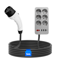 16A tipo 2 al zócalo de Schuko con el cable de 5 metros Vehículo para cargar (V2L) adaptador para MG y BYD, adaptador de la descarga del vehículo eléctrico