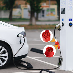 Enchufe tipo 2 a enchufe CEE16A, adaptador para cargador 11KW EV para extraer energía de la estación de carga