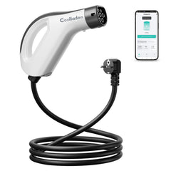 Cargador EV portátil Tipo 2, cable de carga 3.5kW 16A, enchufe CEE, control inteligente por app, corriente ajustable, impermeable, cable 5m/10m – compatible con todos los modelos EV Y / 3 / S/X, ID.4, ID.5, i4